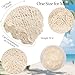 Babalet Women Cotton Crochet Beanie Hat Handmade Knit Floral Hollow Out Skull Cap Stretchy Slouchy Cutout Hats Summer Boho Fashion Crochet Hairnet Cover Caps,Lightbrown,1PCS