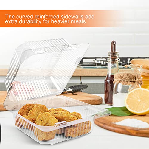 Aqsxo AQ-2203072135 60 Pcs Clear Plastic Take Out Containers,Disposable Clamshell Dessert Container thumb #3