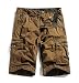 MorryOddy Men's Cotton Loose Fit Multi Pocket Cargo Shorts Coffee 40
