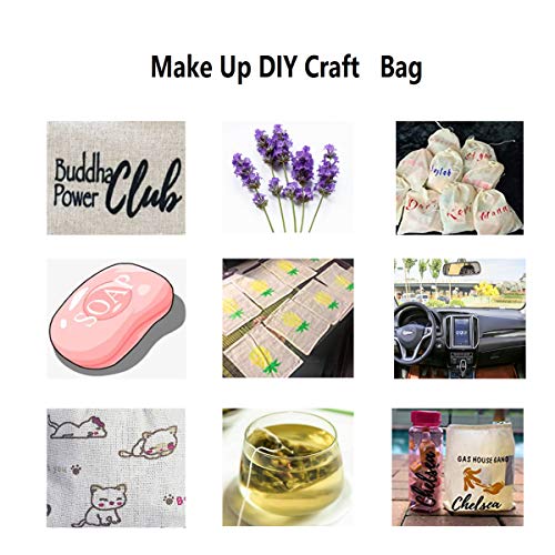 Heyich DRAWSTRING BAGS-46 Reusable Sachet Drawstring Packing Bags Cheesecloth Cold Brew Coffee Bags 4X3Inch 50 Pcs For Spice,Tea Filter,Dried Herbs,Cooking,Soup,Odds And Ends Tare Weight Saver Wrap Cotton Bag thumb #5