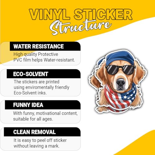 Calcomanías de Golden Retriever de alta calidad para personalizar tu termo 4