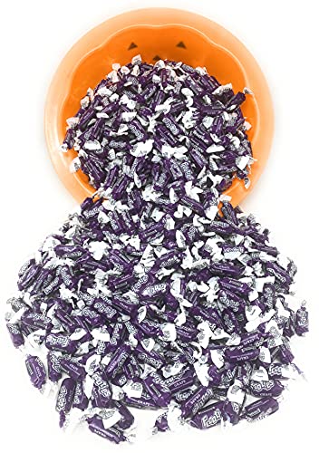 Bulk Grape Flavor Tootsie Roll Frooties Chewy Purple American Taffies Candy Individually Wrapped In Resealable Assortit Bag 5 Lb 735+Pcs (80-Oz) - Made In Usa #TOP4
