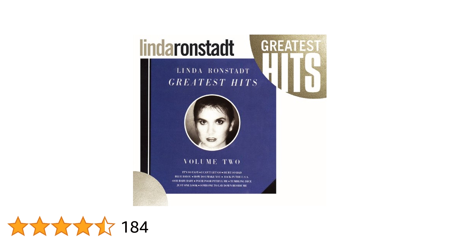 リンダ・ロンシュタット グレイテスト・ヒッツ Vol.2 ゴールド・ディスク GREATEST HITS VOL.2 / リンダ・ロンシュタット/LINDA RONSTADT