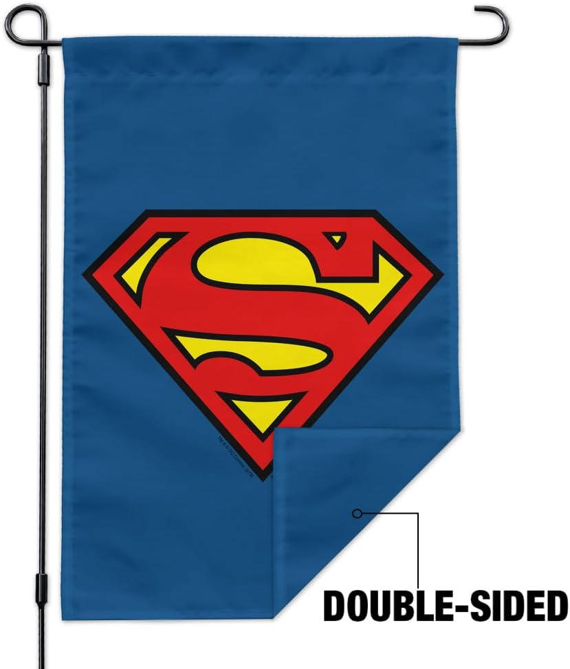 Superman Classic S Shield Logo Garden Yard Flag