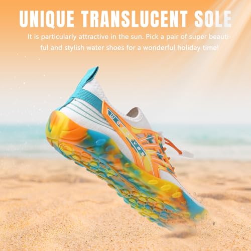 Image of WateLves Water Shoes Mens Womens Barefoot Beach Swim Shoes Quick-Dry Aqua Socks Pool Shoes for Surf Yoga Water Aerobics