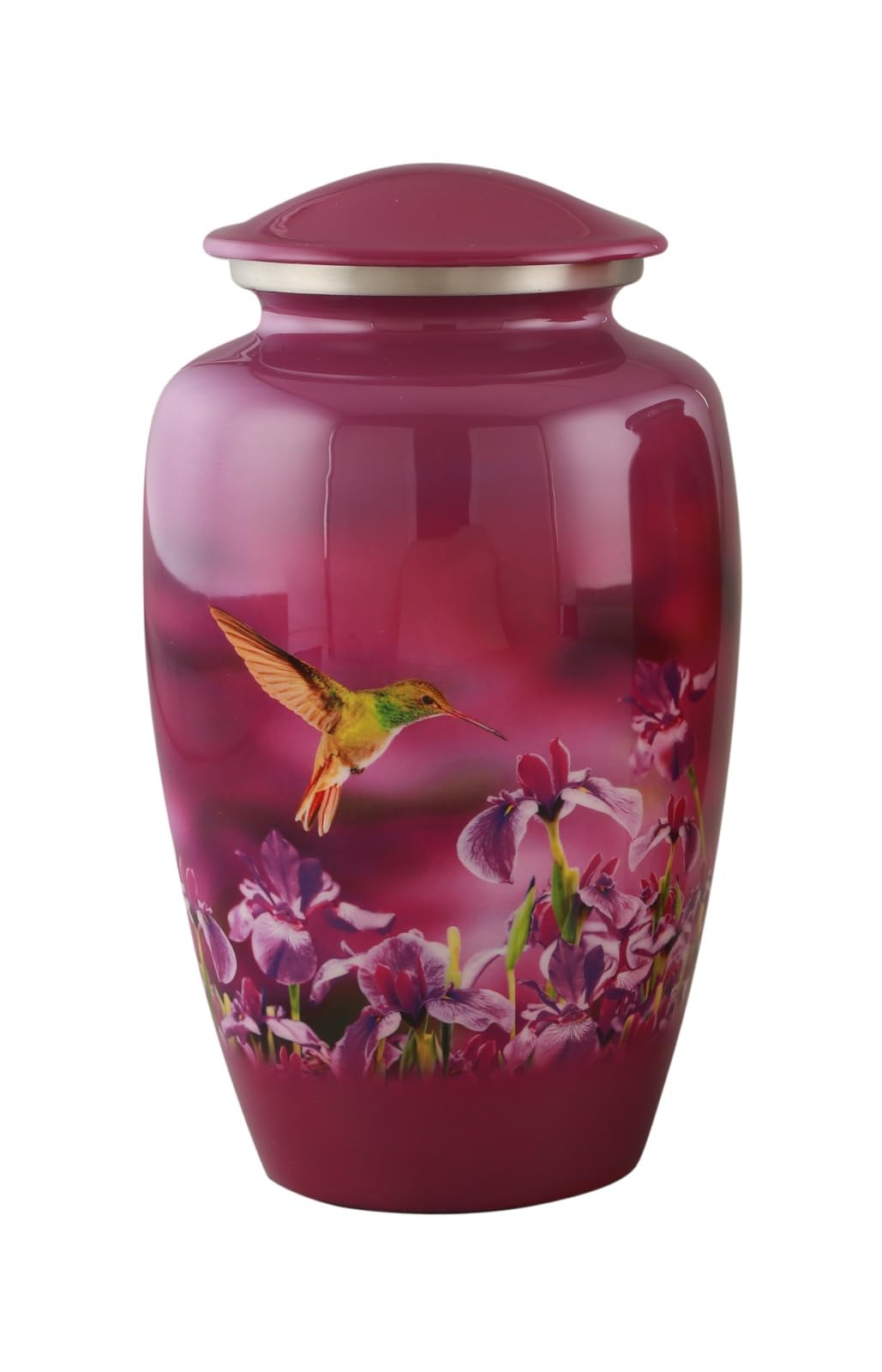 Royal Rapture Urns For Ashes Cremation Funeral Memorial Handcrafted Hummingbird Adult Love Urns decorative Aluminimum