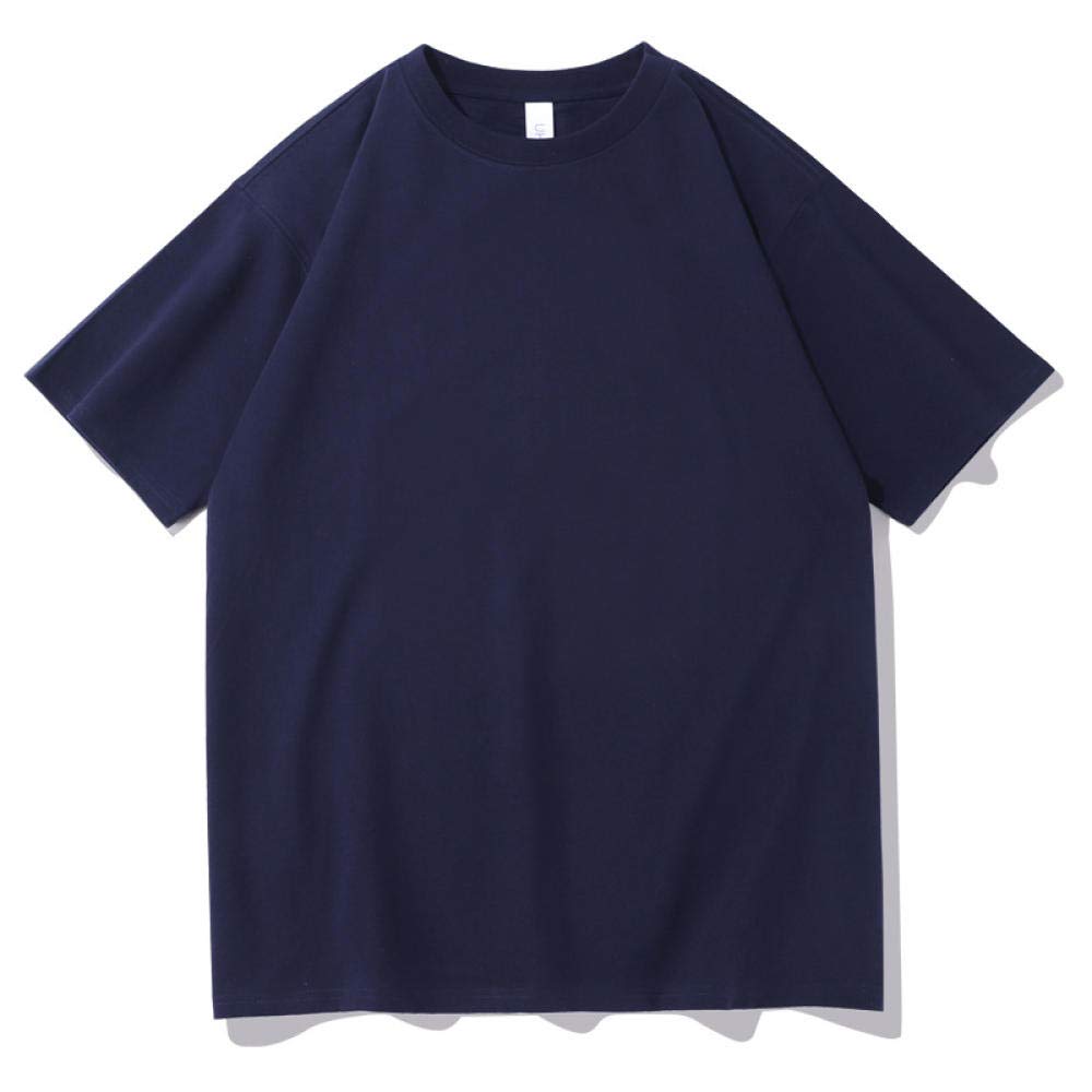 T-shirt męski 230 g, ciężki, bawełniany, luźny, na lato, okrągły dekolt, masywny kolor, 6 sztuk, 33, L