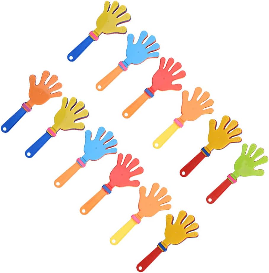 BESTOYARD Plastic Hand Clapper Toy Mini Hand Clappers Noisemakers Plastic Clapping Hands Toys Party Birthday Wedding Events Favors 24pcs : Toys & Games