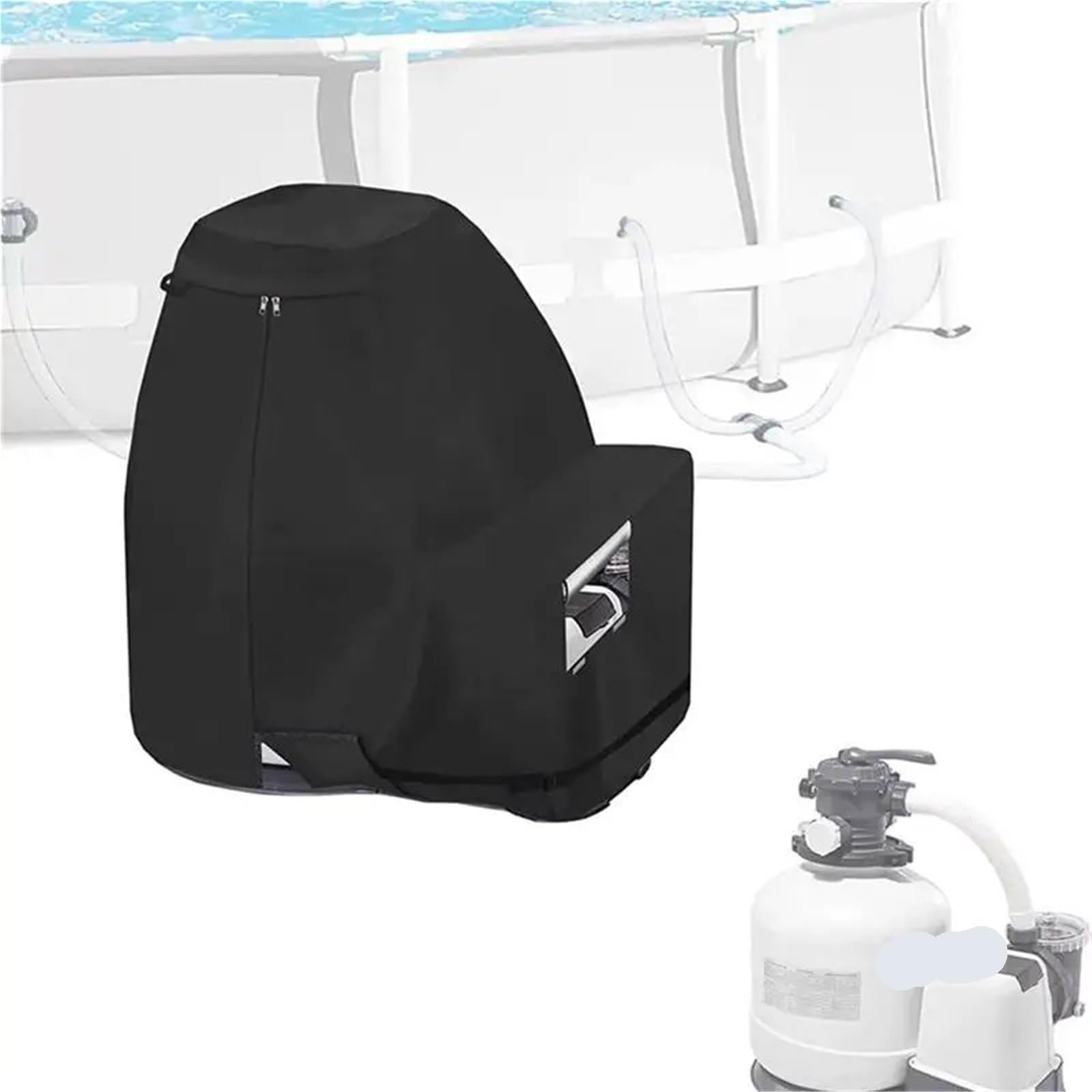 Cubierta impermeable para bomba de filtro de arena de tela Oxford anti-UV, 66 x 62 x 72 cm