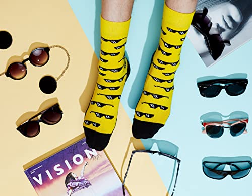 JNRB Men's Colorful Cotton Designer Crew Dress Casual No Boring Cool Crazy Fun Socks For Any Occasion Occupation, L-XL4