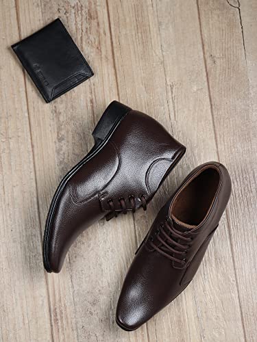 Image of Zixer Synthetic Leather Mens Formal Shoes || Office Formal Shoes Men Stylish|| Formal Shoes for Men Patent Leather Lace Up Party Formal Shoe