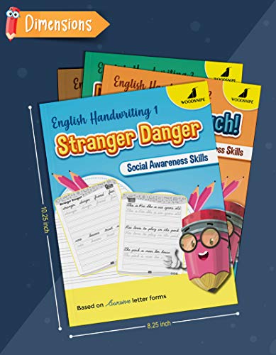 Image of English Cursive Writing Books for 6 to 10 Year Kids | Handwriting Practice Pattern Writing Books | Story Theme Based Practice Activities For Children | Set of 4