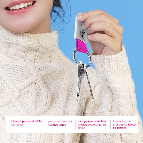Variante de ibera gifts llaveros personalizados con foto Fucsia