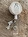 Snellen Eye Chart Optician Optometrist Ophthalmologist Rhinestone Badge Clip Reel