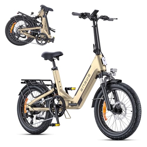 ENGWE Bicicleta Electrica con App, Batería ebike 48V 13.5Ah hasta 135km, Sensor de par y Frenos Hidráulicos, Neumáticos 20 * 3.0, 2 Horas de Carga (Amarillo)
