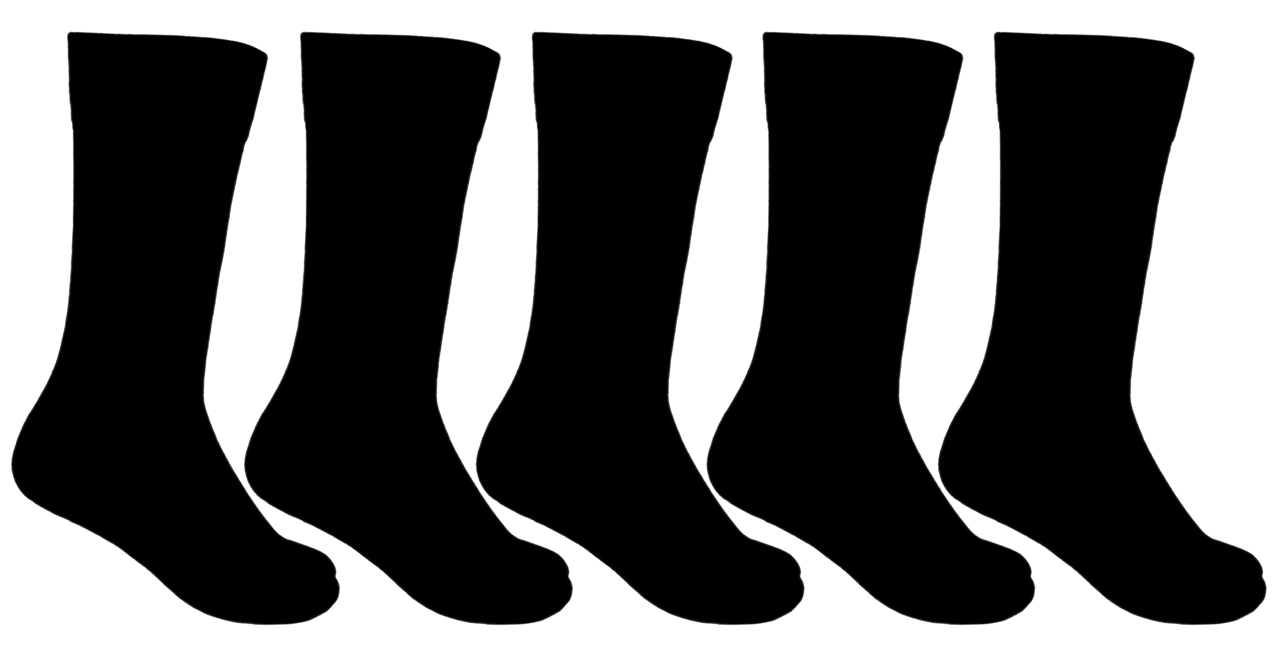 RC. ROYAL CLASS Boys & Girls Calf Length Black Solid Cotton School Socks (Pack of 5 Pairs)