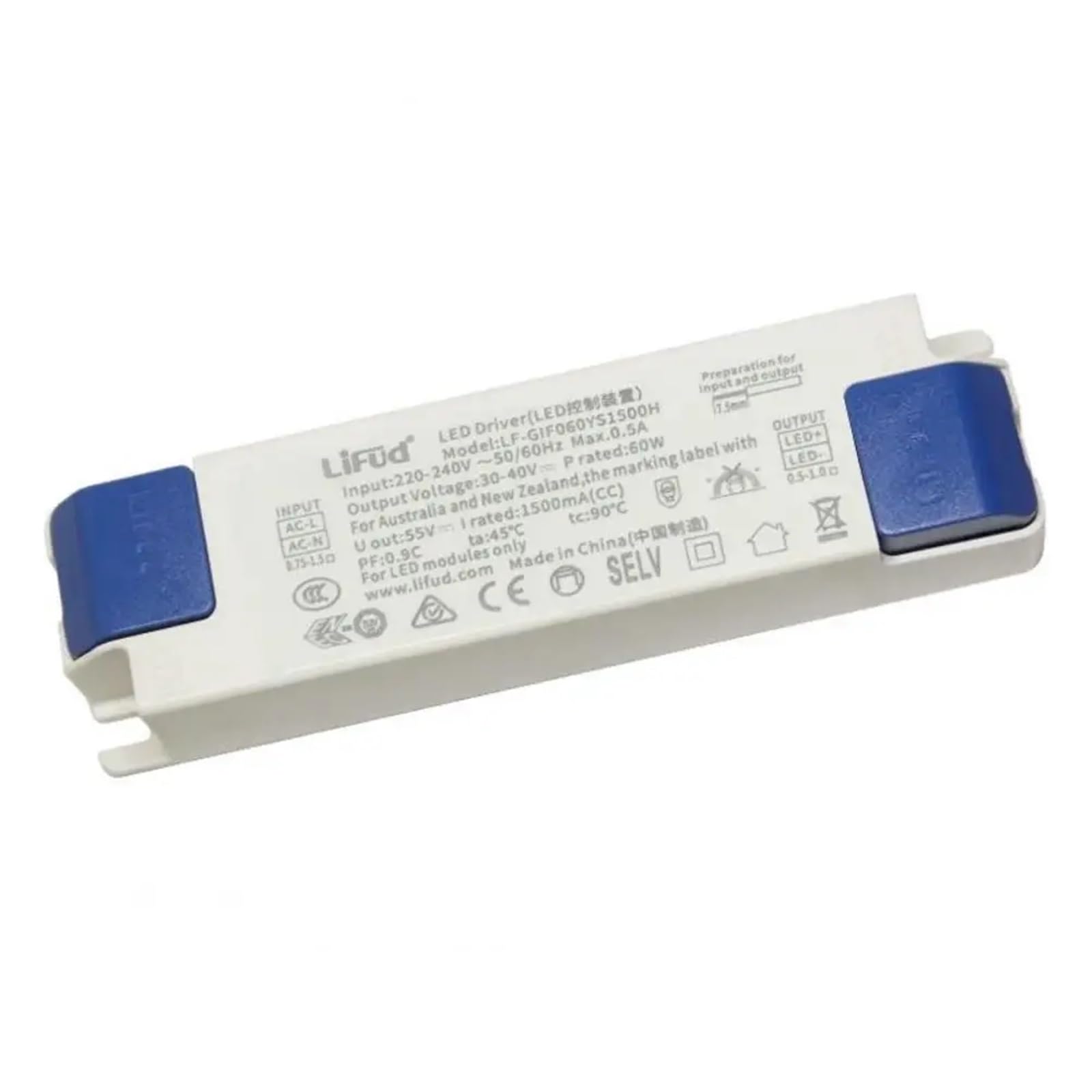FCARUMIQP Panel Light Flicker Free LED Driver 30-40V 800mA 900mA 950mA 1000mA 1050mA 1200mA 1300mA 1400mA 1500mA Power Supply(Lf-gif060ys1500h)