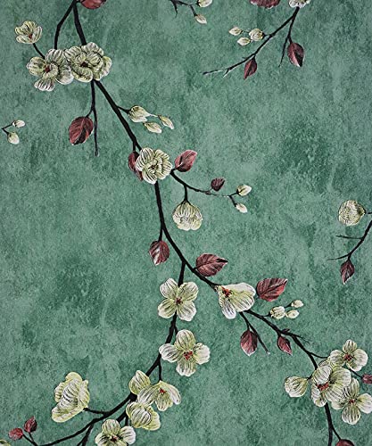 Flower Tree Wallpaper Peel and Stick Wallpaper Self Adhesive Removable Paper Wall Covering Shelf Drawer Liner Vinyl Roll 17.7