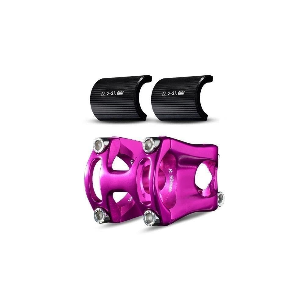 Potencia de Bicicleta Red de Puente para Bicicleta BMX MTB Power 6061, vástago de Bicicleta de 0,16 kg, Orificio de Barra de 31,8mm para Adaptador de 22,2mm 7075