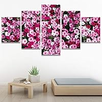 SIGNWIN 5 Panel Canvas Wall Art Modern Art Bouquet Colorful Decorative Elements Floral Multicolor Photography - 60