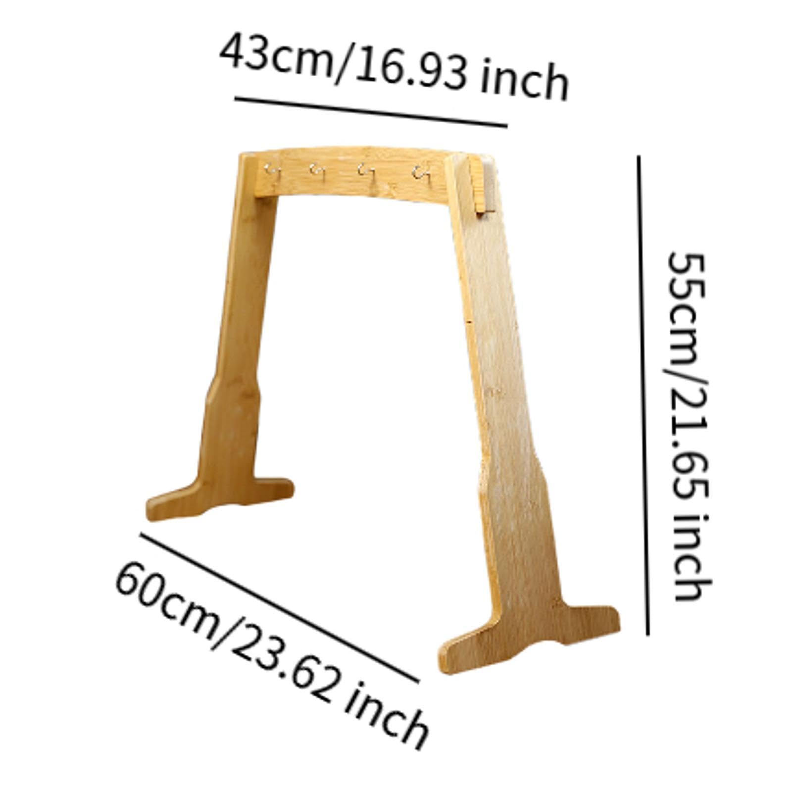 Colcolo Holz-Klangspiel-Ständer, Gong-Ziel-Ständer, professioneller multifunktionaler Windspiel-Holzständer für Teestube, Schlafzimmer, Tisch-Yoga