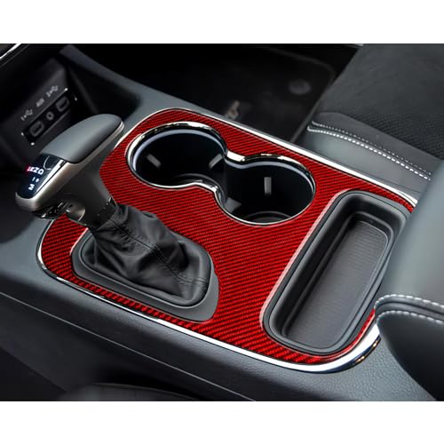 Image of Car Gear Shift Panel Decals for 2018-2020 Dodge Durango Accessories Carbon Fiber Interior Stickers, D