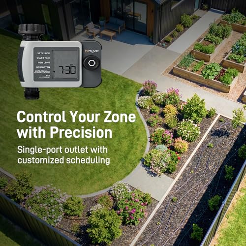 Image of Orbit 24516 B-hyve XD 1-Port Smart Hose Watering Timer with Wi-Fi Hub | App Controlled Single Outlet Irrigation Timer, Smart WeatherSense Auto Watering, Weatherproof Battery Powered