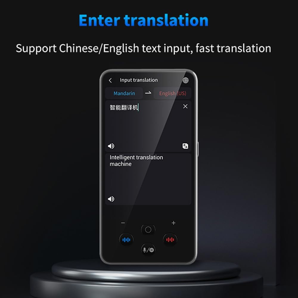 Bisofice S85 Pro device showing the text input translation interface, translating from Mandarin to English.