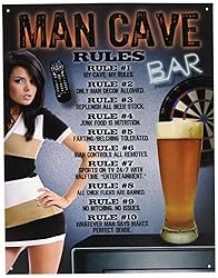 Man cave rules sign