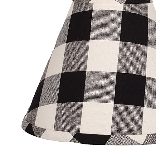 Buffalo-Check-Black-and-Buttermilk-10-Bulb-Clip-Fabric-Lamp-Shade-by-Raghu Buffalo Check Black and Buttermilk 10 Bulb Clip Fabric Lamp Shade by Raghu