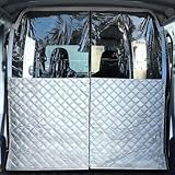 CARTIST 車内 間仕切りカーテン エアコン 仕切り ビニールカーテン 間仕切り パーテーション 軽バン エアコン効率アップ 軽自動車 飛沫防止 断熱 日焼け防止 分煙対策 開閉自由 ファスナー付き ほとんどの車種対応 (155*140cm)