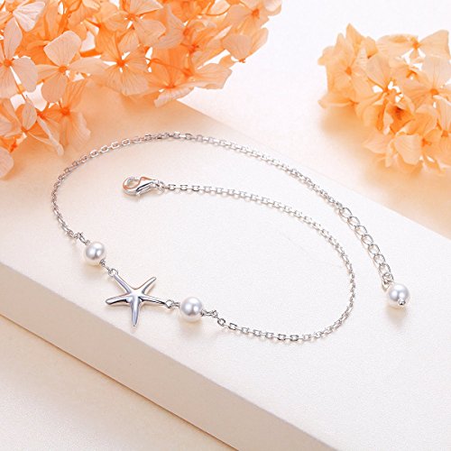 Image of S925 Sterling Silver Anklet for Women Adjustable Plus Foot Ankle Bracelet