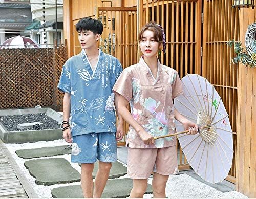 Sadall 甚平 レディース 和柄 浴衣柄 お部屋着 パジャマ おうちで甚平 上下セット ルームウェア 涼しい 綿100