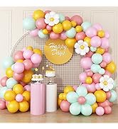 Gänseblümchen Folienballons - 16-tlg Set In Pastellfarben Für Partydeko