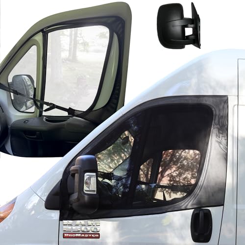 Living in a Bubble Magnetic Bug Screen for Front Doors (Pair), Compatible with RAM Promaster. Vanlife Accessories & Van Life Essentials by Living in a Bubble - Used condition - US$66.45
