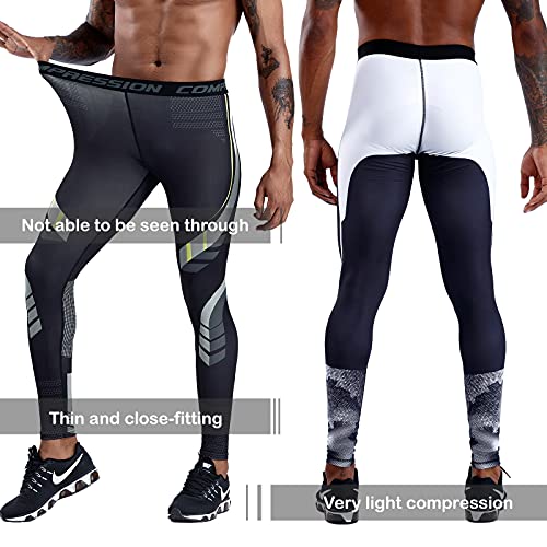 Image of OEBLD Compression Pants Men Thermal Underwear Set Base Layer Dry Tights Gym Running Leggings Long Sleeve Shirt
