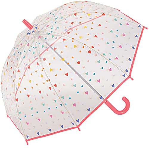 ESPRIT Kinder-Stockschirm Domeshape transparent - Kids Candy Hearts