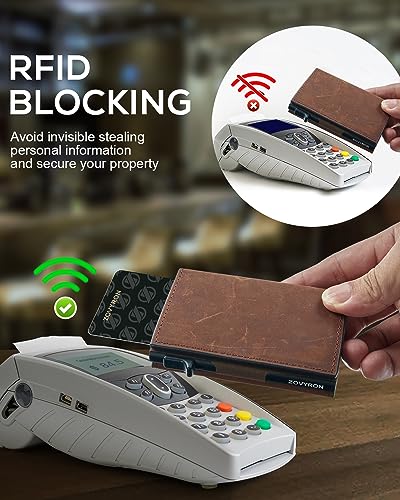 Wallet for Men Slim Minimalist RFID Wallet with ID Window, Leather Smart Pop Up Wallet Credit Card Holder Front Pocket Wallet4