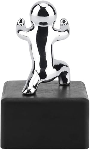 Miniatura 9 de Ymiko Tope de puerta anticolisión creativo seguro (2 piezas) de goma y aleación de aluminio, diseño decorativo universal, evita golpes de puerta,