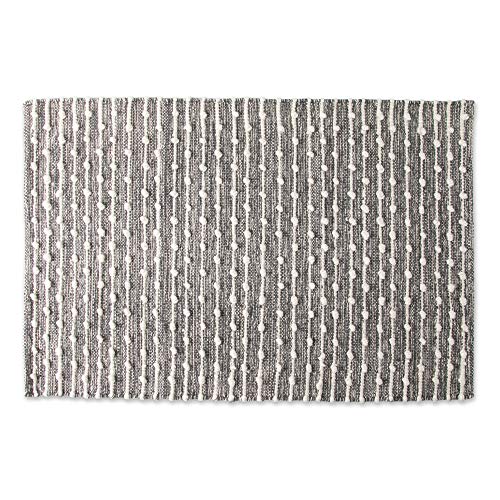 Tapete rectángulo 2x3' algodón reciclado gris mineral miniatura 1