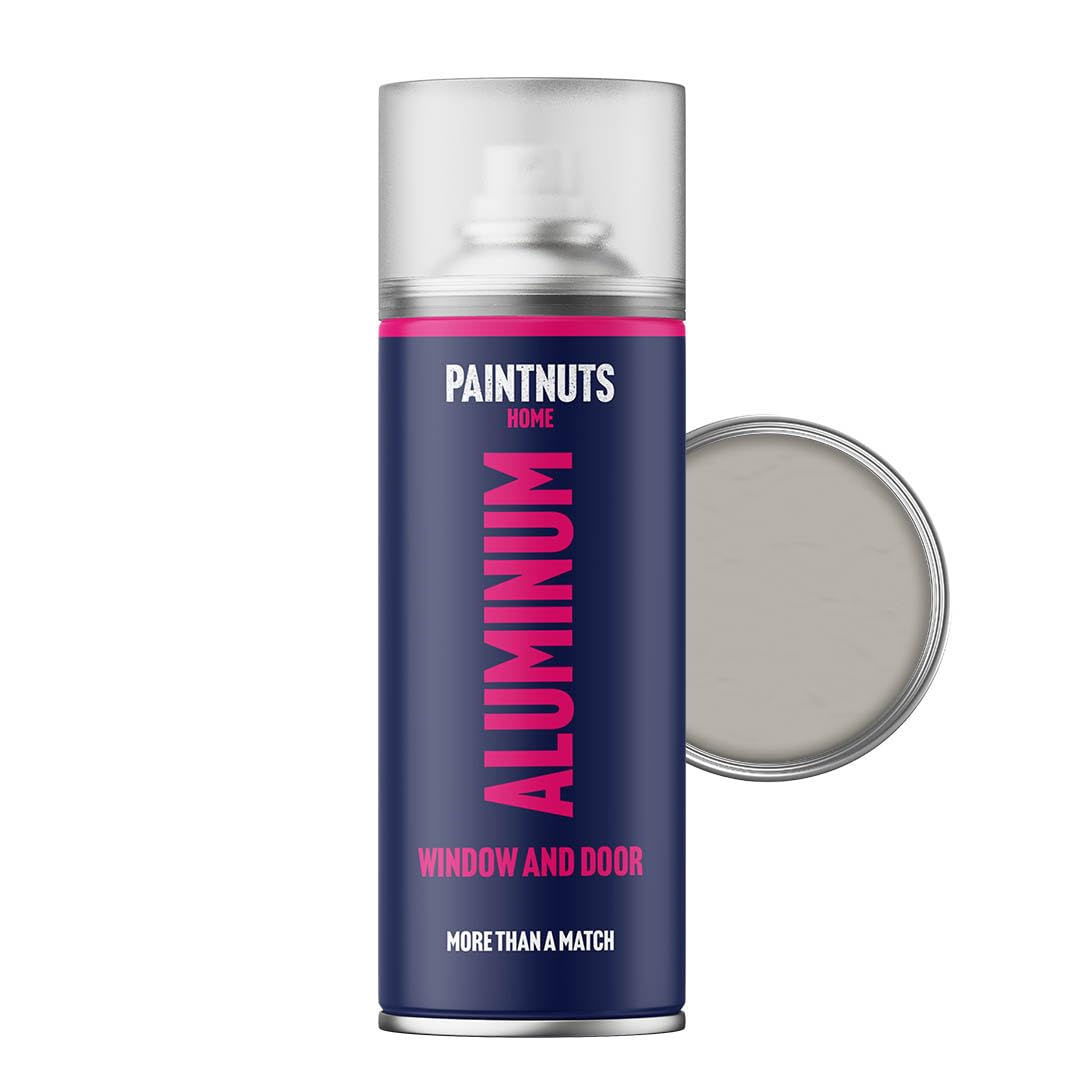 Paintnuts Silk Grey Aluminium Window & Door Paint - Ral-7044 - Gloss 400Ml Spray Can