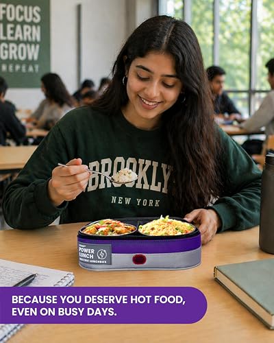 Image of Ecoline Q2, Electric Lunch Box, Capacity 800ml (Purple)