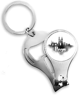 Praga Czech Landmark Ink City Nail Nipper Ring Chaveiro Abridor de Garrafas Cortador