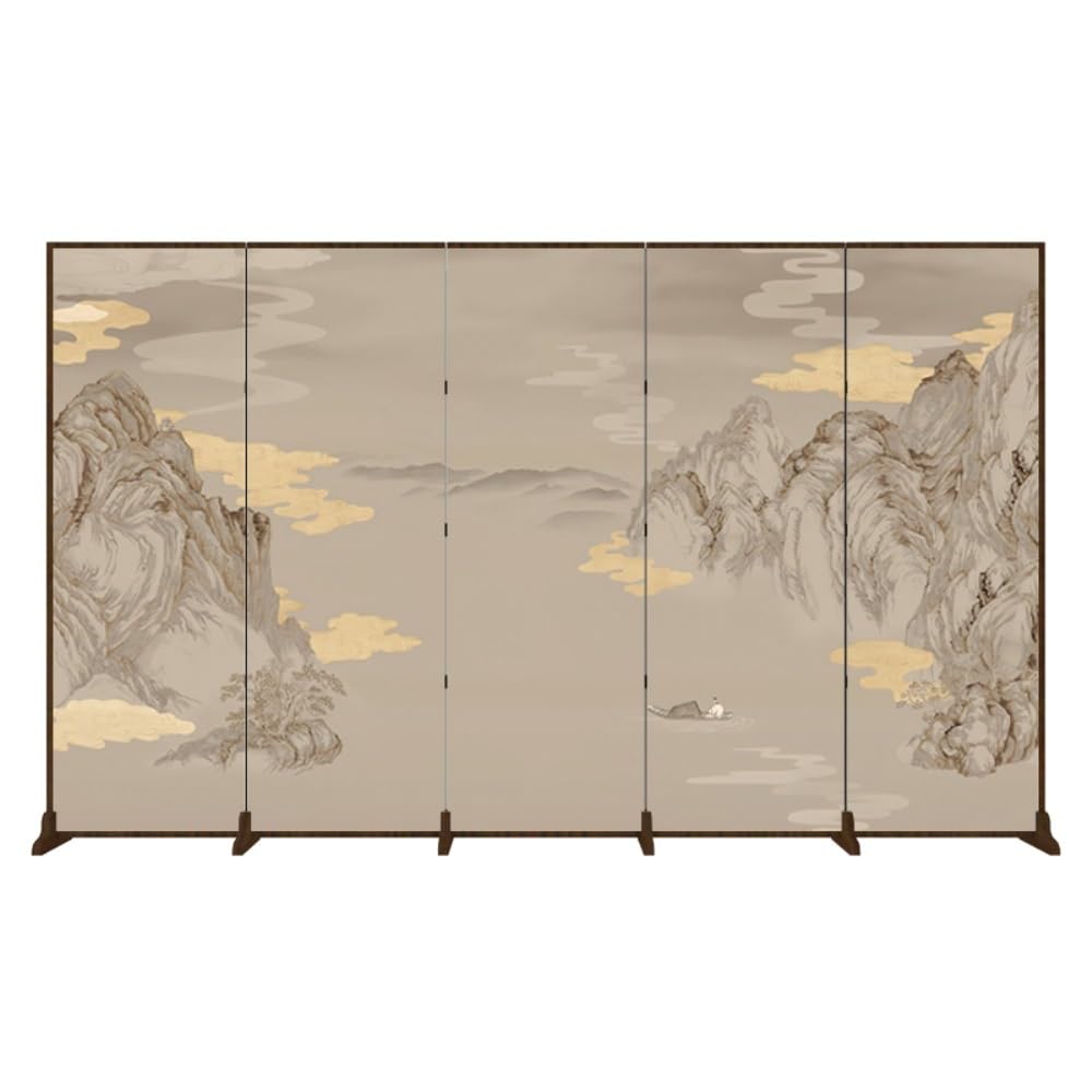 Privacy Screen Modern Zen Chinese Screen Partition for Living Room Entrance Decoration Folding Mobile Landscape Room Divider