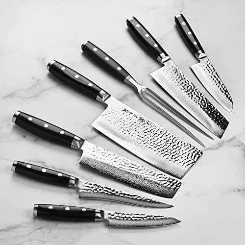Enso Knife Set Made in Japan HD Series VG10 Hammered Damascus