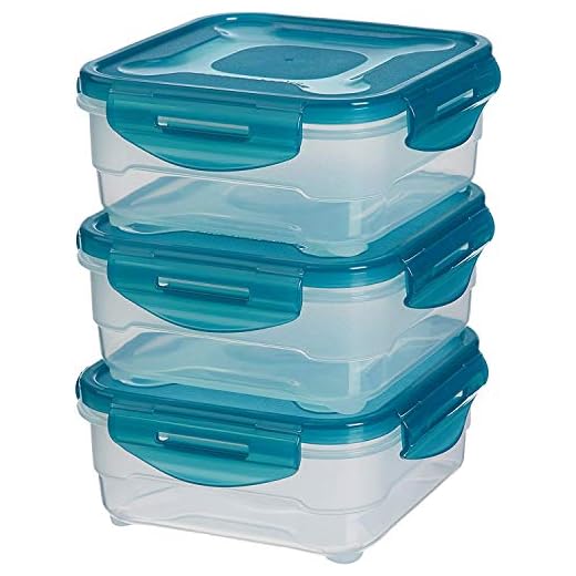 AmazonBasics: Juego de almacenamiento de comida de 3 unidades, 3 x 0,80 L