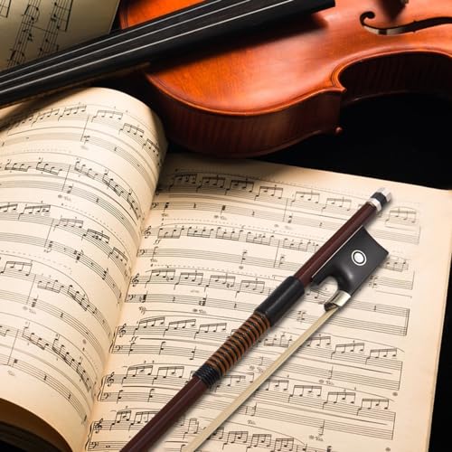 Namolit Arcos de violino tamanho completo 4/4 madeira brasileira violino arco pólo cavalinha cabelo