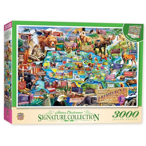 MasterPieces 3000 Piece Jigsaw Puzzle for Adults, Family, Or Youth - USA National Parks - Manufacturer Defect - 32'x45'