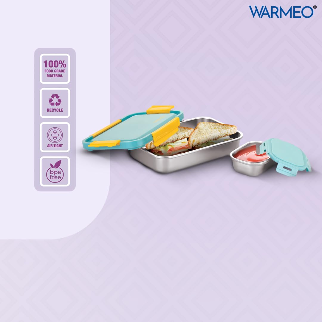 WARMEO Stainless Steel Lunch Boxes - Set of 2 -3