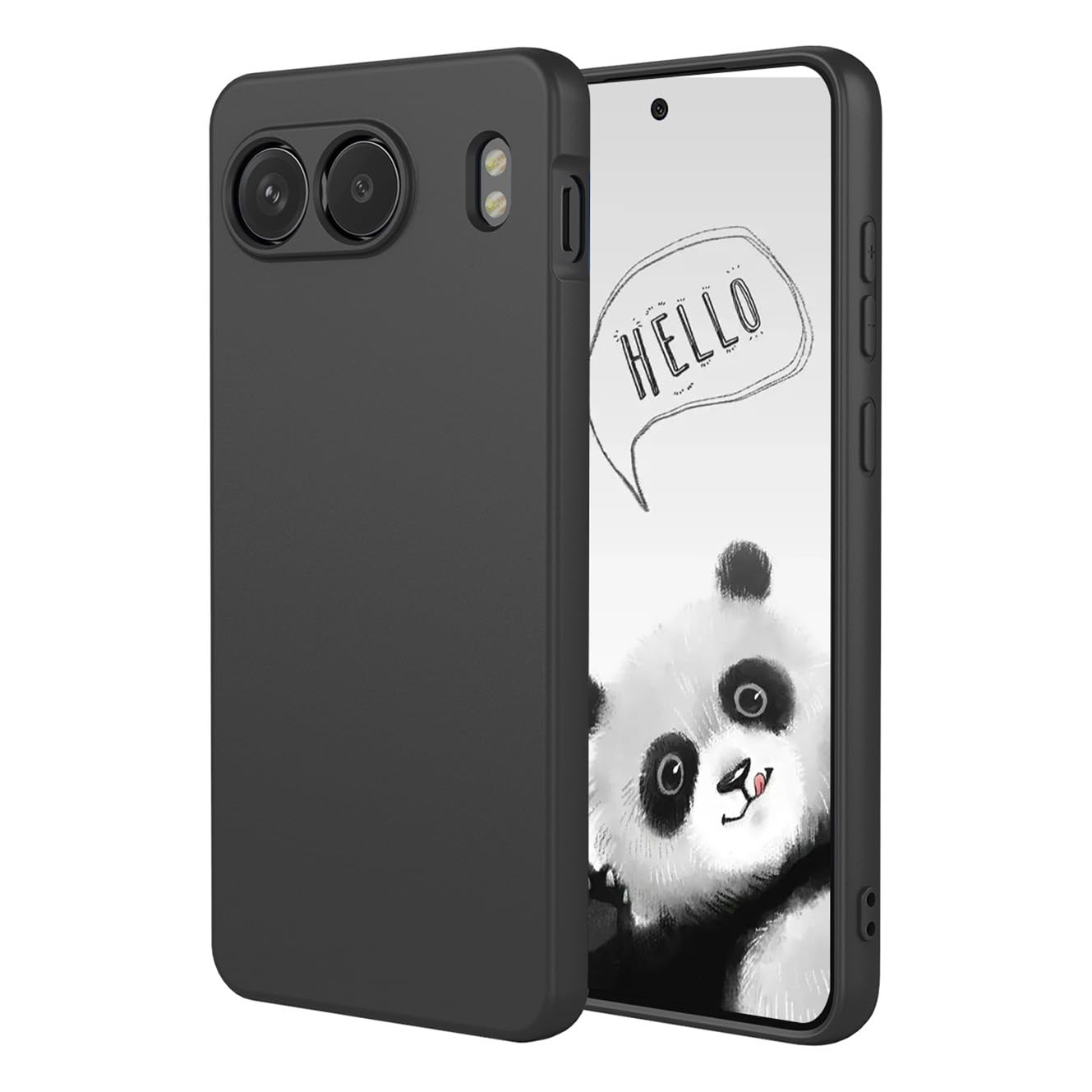 YUECXIN Case for OnePlus Nord 4, Silky Soft Liquid Silicone Full Body Protective Cover, Ultra Thin Shockproof Microfiber Lining Phone Case Black